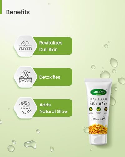 Image of Green's Concept Traditional Yellow Gram Face Wash Clear Acne and Fight against Infection, Natural Face Wash 120ml