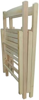 Miniatura 4 de Silla plegable de madera de listones, 4 piezas totalmente montadas, juego de sillas plegables para eventos, silla de boda, asiento de listones de