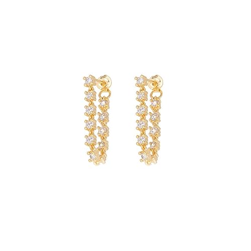 Pendientes de plata de ley 925 con borla y circonitas oro el regalo vintage perfecto