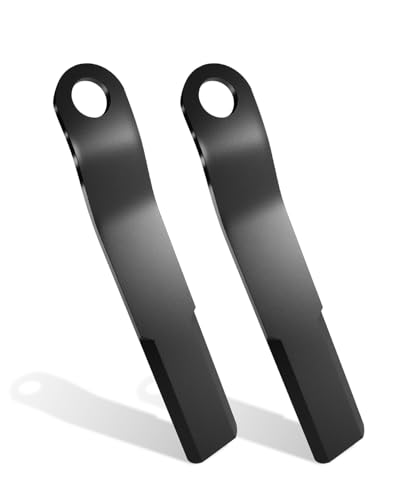 YGZICK 2 Pcs Brush Hog Cutter Cutting Blades Replacement Fit for ASV Bobcat Case CAT John Deere Kubota Mower King Caterpillar JD 8mm Thickness 14Inch Length 60mm Width