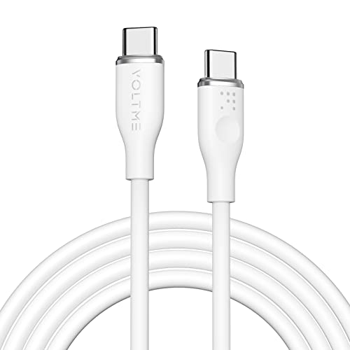 Image of VOLTME USB-C to USB-C Cable 1.8M White, Compatible with Power Delivery USB 2.0 Fast Charge USB Charger 3A Samsung ultra soft, firm and flexible