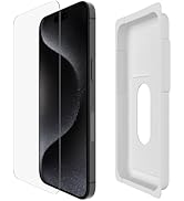【Apple公認ガラスフィルム】Belkin iPhone 15 Pro Max用 UltraGlass 2保護ガラスフィルム 超強化ガラス ドイツSCHOTT製 抗菌 0.29mm 簡単取付キ...