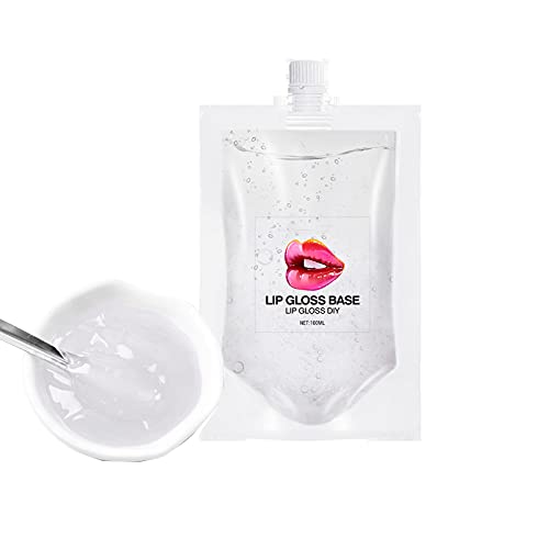 MeeShirer Lip Gloss Base for DIY Lip Gloss Lip Plumper -100ml Moisture Lip Base, Long Lasting ,Lips Moisturizer Lip Beauty Care (Clear)