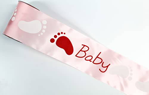 CaPiSo 10m 6cm (0,79€ m) Baby Geschenkband Schleifenband Kleinkind Satinband Geburt Taufe Geburtstag Windeltorte