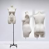 Schneiderpuppe, Verstellbare Damen-Schneiderpuppe In Übergröße Mit Ständer – Goldfarbene Halbfigur Für Modegeschäfte, Schaufenster, Größe A, Ideal Für Bekleidungspräsentationen, Schwarz, Ständer D