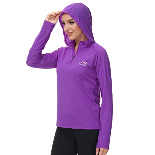 BASSDASH Women’s UPF 50+ Performance Hoodie Long Sleeve UV Fishing Hiking Shirt