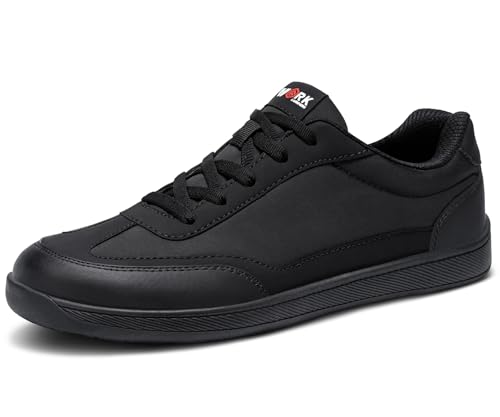 LARNMERN Steel Toe Skate Shoes Men Safety Work Sneakers Wide Toe Box Barefoot Zero Drop Non Slip Shoe