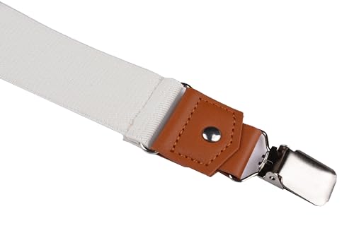 Image of Suspenders for Men Y Back Adjustable Elastic with Strong Clips 47 Inches