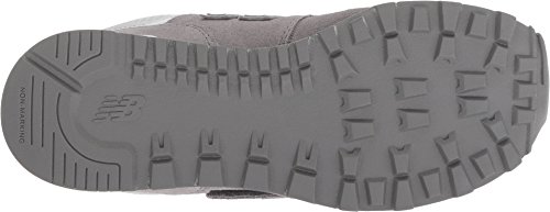 Image of New Balance Kid's 574 V1 Hook and Loop Sneaker, Grey /Navy, 3.5 W Big Kid (8-12 Years)