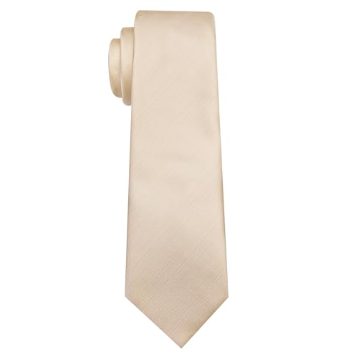 Image of Barry.Wang Plain Men Silk Ties Extra Long Satin Necktie for Wedding Business Handkerchief Cufflinks Set Solid Colors