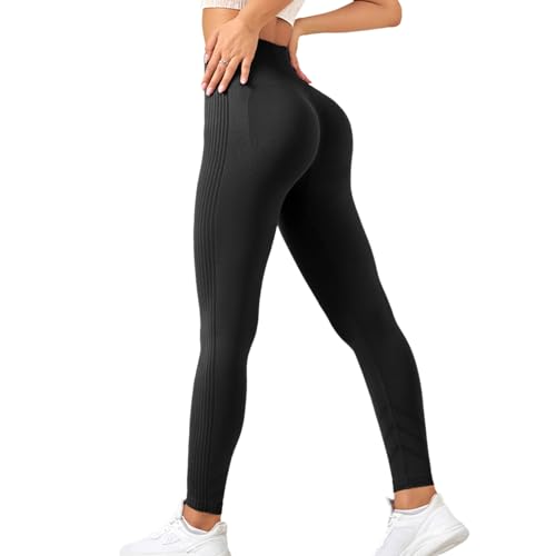 Neteson Mallas Deporte Mujer Push Up Cintura Alta Pantalones de Yoga Elásticos Leggins Control de Barriga Sin Costuras...