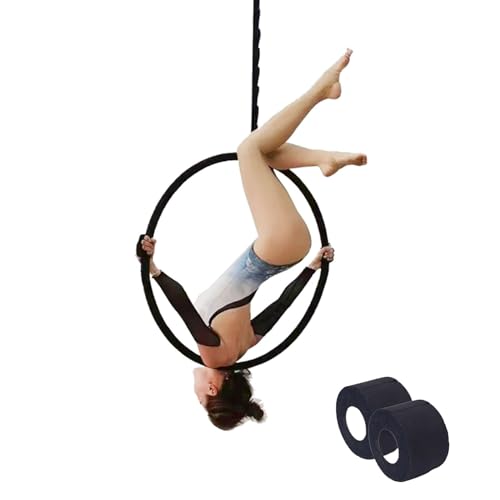 Anilla Aérea de Yoga Lyra Hoop Ligera con Cinta Antideslizante