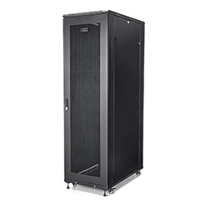 StarTech.com 42U Server Rack Cabinet – 4-Post Adjustable Depth (6″ to 36″) IT Network Equipment Rack Enclosure with Casters – 2000lbs (RK4236BKB)