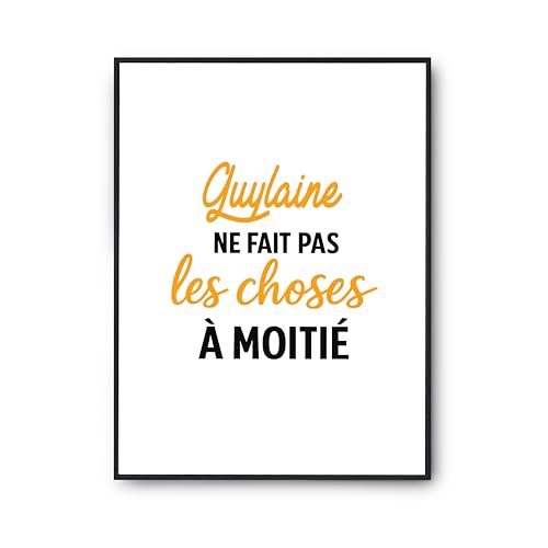 Affiche murale Guylaine ne fait pas les choses à moitié pour briser la monotonie d'un mur