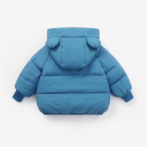 Girls Boys Hooded Puffer Jacket Winter Warm Bear Ears Down Coat Thicken Long Sleeves Windproof Padded Jackets Outerwear2