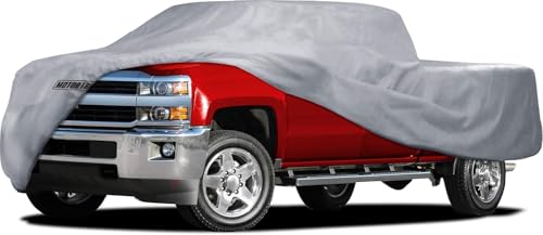 Image of Motor Trend Large Truck Car Cover Waterproof All Weather, Heavy Duty Car Cover Protection UV Rain Snow, Universal Fit Car Cover For Automobiles Pickup Trucks, Outdoor Indoor Cover For Trucks - 250 inch(L)