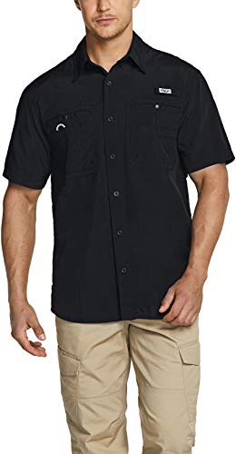 Tsla MOS21 Men'S Performance Fishing Shirt, Upf 50+ Breathable Button Down Shirts, Outdoor Recreation Short Sleeve Shirt thumb #3