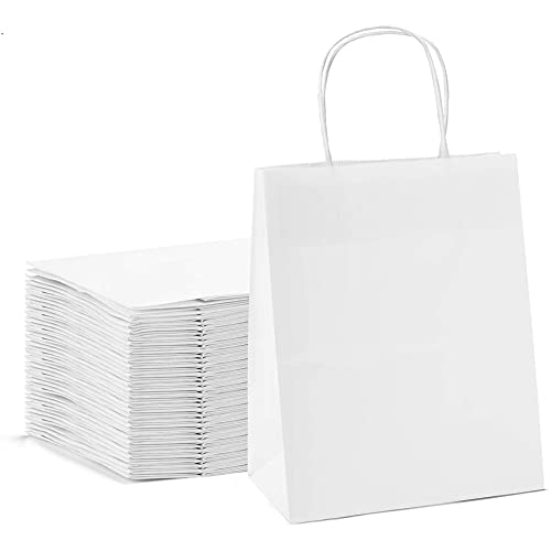 مجموعة اكياس كرافت مع مقبض ملتوي 28*22*12 سم، اكياس ورقية لل...