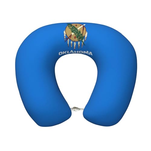 Almohada de viaje poliéster negra ajustable miniatura 1