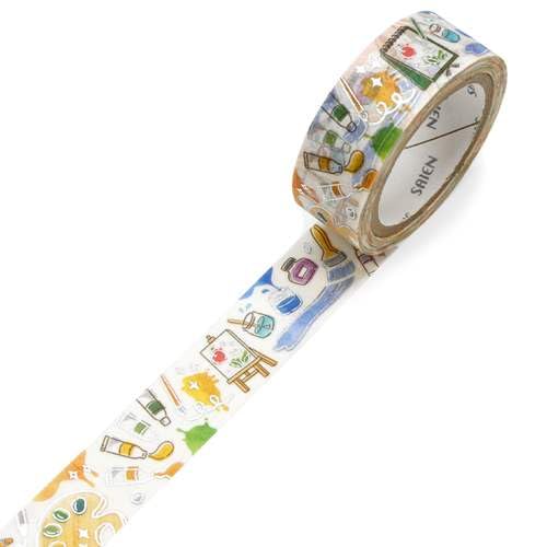 Miniatura 3 de SAIEN UR-3071 Masking Tape, Drawing Tool, 0.6 inches (15 mm) x 2.6 ft (7 m)