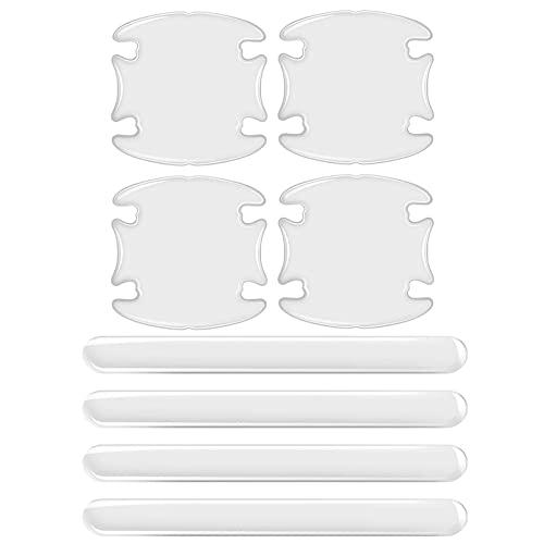 Universele lakbeschermingsfolie 4 + 4 stuks lakbeschermingsfolie anti-kras voor autodeurgrepen greepschalen en…