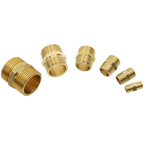 Adaptador de latón 1/8 BSP macho manguito hexagonal para fontanería 6