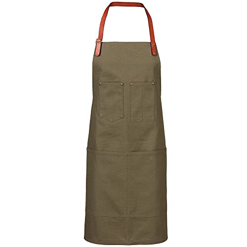 Exner Canvas Latz-Schürze, B 86 x L 68 cm, Farbe olive