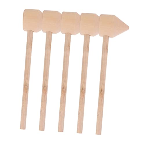 Gogogmee Toy Hammers for Toddlers 5pcs Wood Hammer Set Mini Mallets for Boys and Girls Promotes Dexterity