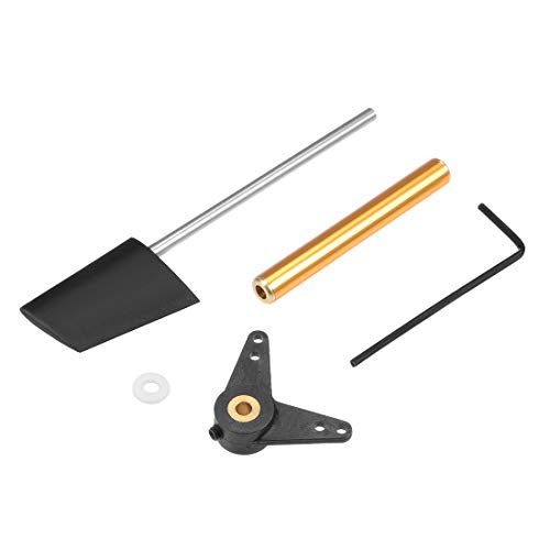 uxcell RC Boat Rudder with L Shape Servo Arm,Rudder Pad Thickness 4.4mm 1 Set