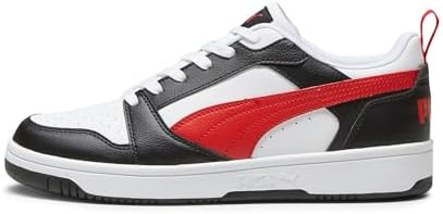 PUMA Erkek/Unisex Rebound v6 Low-PUMA White-For All Time Red-PUMA Black Low Boot 40 - Görsel 1