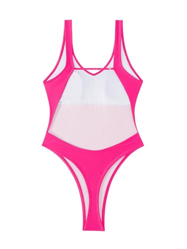 Image of Foxiny Sexy Backless Cheeky High Cut Leg Thong V Neck One Piece Swimsuit