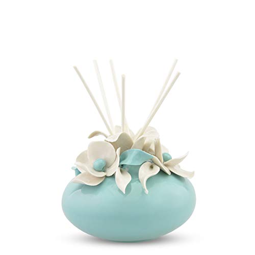  Erbolinea - Diffusori in Ceramica con Bastoncini Capodimonte Verde Acqua - 100 ml (Aquamarina)