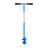Jappy Agro Hole Digger, Manual Digging Earth Auger, Post Hole Soil Digging Machine, Farming Tool (Heavy Duty, Double Blade, 3 Inch Tempered Auger, Blue Color, 1 pc)
