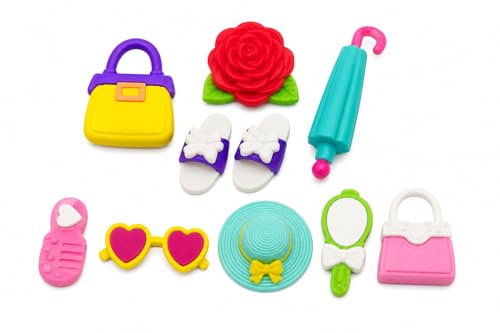 Image of SUPER TOY 8Pc Erasers for Kids Different Shapes, 3D Erasers Return Gifts Combo Pack Rubbers for School Girls Stationery Supplies (Assorted Design)