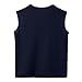 Youth Girls Athletic Tank Top Line Stretchy Breathable Sleeveless Crew Neck Sports Running Yoga Solid (Navy, 7-8 Years)