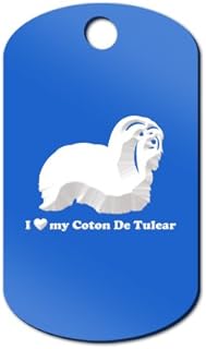 I Love My Coton de Tulear Engraved Keychain/GI Tag Mister Petlife cotie Blue