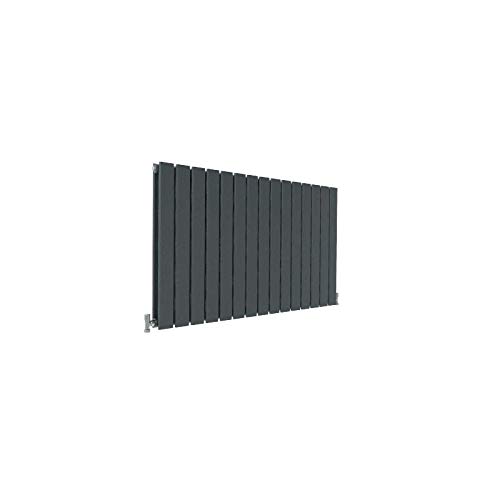 BYB Horizontal Anthracite Radiator Double Flat Panel Designer Radiator Central Heating 600x1020mm Interior Design