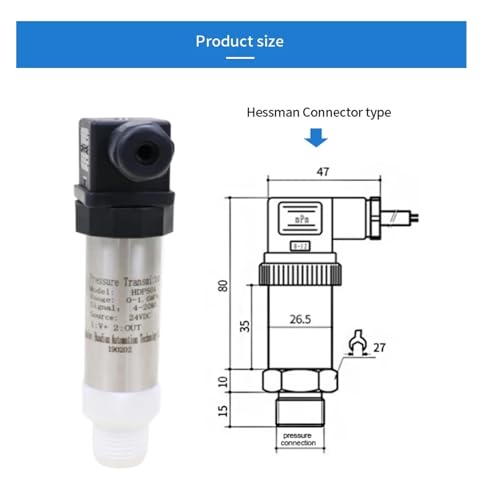 Capteur de pression GPL anti-corrosion 0-0.1Mpa sortie 0-5V - 6