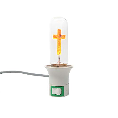Neon Crucifix Light Bulb, Jesus on The Cross. Artful aerolux Style