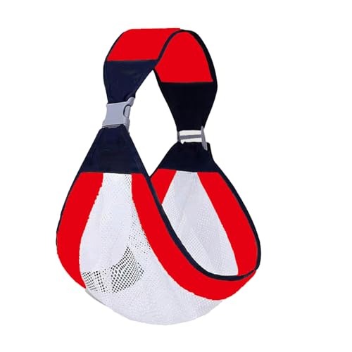 Babytrage, leichte Babytrage, Kleinkindtrage, verstellbarer Schultergurt, Netzstoff, zum Stillen, ergonomischer Stillbezug, Rot