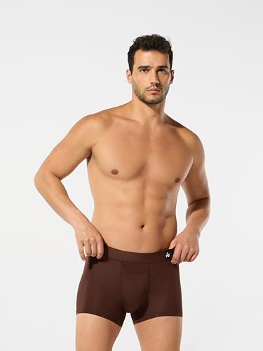 Image of ESSA Men's Ultra-Soft Modal Trunk Underwear | Moisture-Absorption with 4-Way Stretch | Breathable Contour Pouch, Microfiber Waistband with Spandex