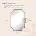Hamilton Hills Gold Metal Framed Wall Mirror Scalloped Shape Mirror 24" x...