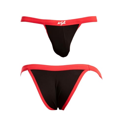 Kyle Men's Modern Stretchable Bikini, Black, Large2