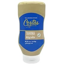 Cortas - Tahina, 16 oz 454g, All Natural Sesame Paste in a Squeeze Bottle