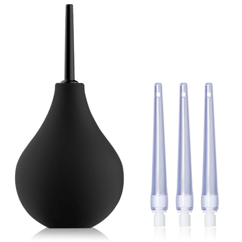Image of 4Pcs Bulb for Men, 220 Ml Capacity, Gentle and Effective for Constipation (black)