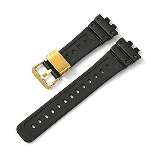 PLACKE Bracelet en caoutchouc Bracelet en résine étanche Bracelet Bracelet Watchband Gold Metal Bloop Handle de lunette Fit for Casio Fit for G-drocher Apte for GMW-B5000 (Color : 12, Size : B5000)