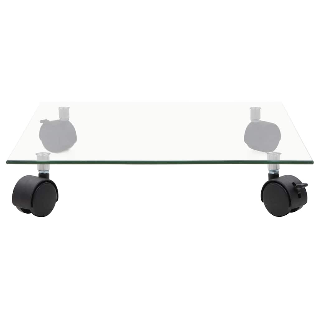 Lot de 4 roulettes carrées en verre trempé 35 x 35 cm