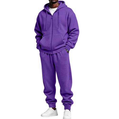 ASUIU Track Suits for Men Set Drawstring Activewear Fall Sweatsuits Sets Winter Outfit 2 Piece Outfit Gym Sports Athletic Long Sleeve with Hoodies Sweatpants Conjunto Deportivo Para Hombre