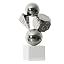 H:23.6 in Silver / White Base