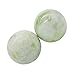 Brass Statu 1.4'' Light Green Marble Baoding Chinese Health Stress Exercise Balls (Box-Package-s)
